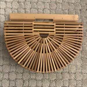 Bamboo Half-Moon Handbag
